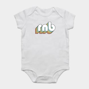 RnB - Retro Rainbow Typography Faded Style Baby Bodysuit